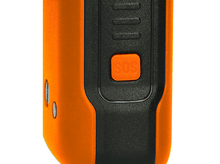 Charger l&#39;image dans la galerie, Gros plan d&#39;un appareil noir et orange avec un bouton SOS orange.
