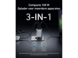 ANKER Chargeur Prime, 2C1A, 100 W, Argenté