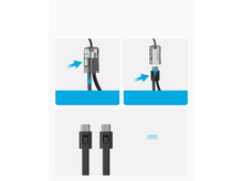 Charger l&#39;image dans la galerie, Schéma d&#39;un câble et de son connecteur en cours d&#39;assemblage. Les connecteurs USB-C sont montrés en bas.
