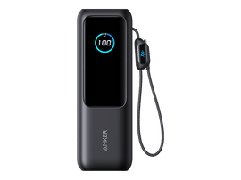 ANKER Zolo (165 W, câble USB-C rétractable intégré), 25 000 mAh Noir