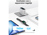 ANKER Zolo 3C1A avec écran, 140 W, argenté