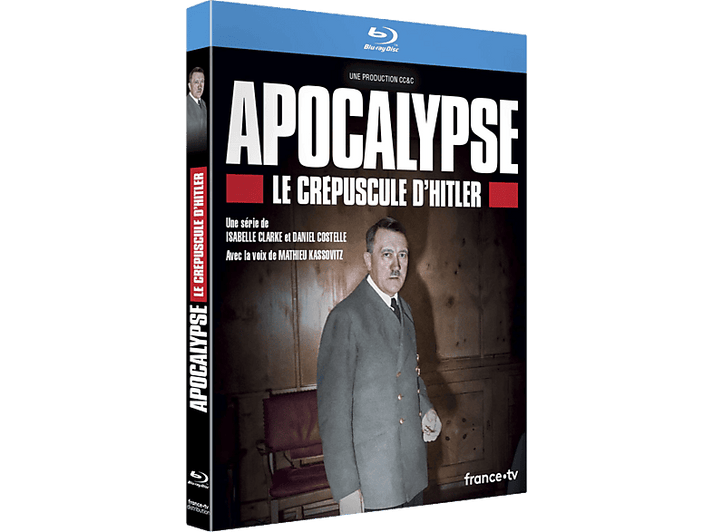 Jaquette Blu-ray avec un homme en manteau gris. C'est un film sur Hitler.