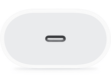 Charger l&#39;image dans la galerie, Adaptateur secteur blanc avec un port USB-C. C&#39;est un petit appareil de forme ovale.
