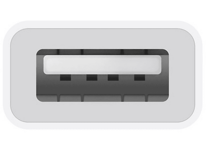 Gros plan sur un port USB blanc.