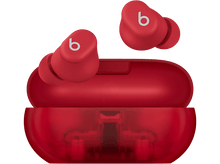 Charger l&#39;image dans la galerie, Écouteurs Beats rouges. Ils sont dans un étui de chargement rouge.
