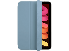 Charger l&#39;image dans la galerie, Étui de tablette bleu partiellement ouvert, révélant un écran coloré.
