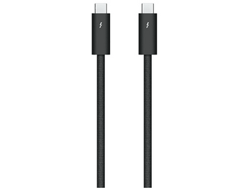 Câble Thunderbolt noir avec deux connecteurs USB-C.