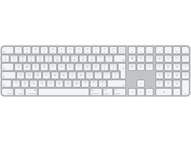 APPLE Clavier sans fil Magic Keyboard Touch ID Touches numériques QWERTY Blanc (MXK73SM/A)