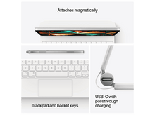 Charger l&#39;image dans la galerie, APPLE Cover clavier Magic Keyboard iPad Pro 12.9 5th Gen AZERTY FR Blanc (MJQL3F/A)
