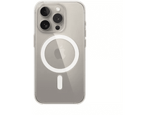 Charger l'image dans la galerie, Coque d'iPhone avec dos transparent et cercle MagSafe blanc.
