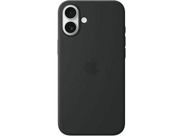 Une coque noire pour iPhone avec logo Apple et caméra.