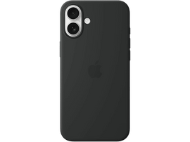 Une coque noire pour iPhone avec logo Apple et caméra.