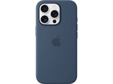 Charger l&#39;image dans la galerie, Coque iPhone bleue avec trois objectifs et un logo Apple.
