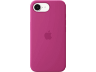 Coque de téléphone rose avec le logo Apple.
