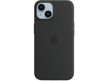 Charger l&#39;image dans la galerie, Coque d&#39;iPhone noire avec une bosse de caméra et le logo Apple sur fond noir.
