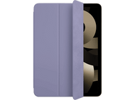 Étui de tablette violet, partiellement ouvert, montrant l'écran de l'appareil.