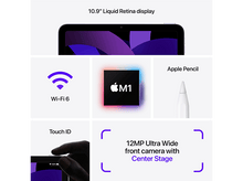 Charger l&#39;image dans la galerie, APPLE iPad Air 10.9&quot; 64 GB Wi-Fi Purple Edition 2022 (MME23NF/A)
