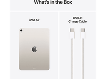 Charger l&#39;image dans la galerie, Un iPad Air et un câble USB-C. L&#39;iPad est beige et le câble est blanc.
