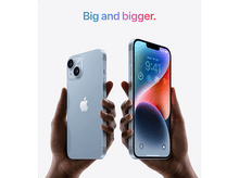 Charger l&#39;image dans la galerie, Deux modèles d&#39;iPhone 14 Pro, un à l&#39;arrière et un à l&#39;écran. Texte : Grand et plus grand.
