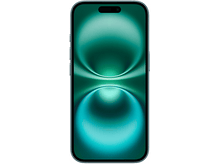 Charger l&#39;image dans la galerie, Un iPhone avec un écran bleu-vert et un fond sombre.
