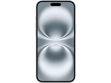 Charger l&#39;image dans la galerie, Un iPhone argenté avec un arrière-plan dynamique, abstrait et tourbillonnant sur son écran, isolé sur fond blanc.
