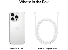Charger l&#39;image dans la galerie, Un iPhone 16 Pro et un câble de charge USB-C sont présentés sur une surface blanche.
