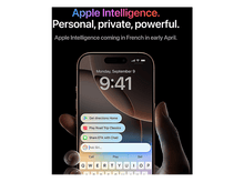 Charger l&#39;image dans la galerie, Écran d&#39;iPhone affichant Apple Intelligence, avec une main au premier plan.
