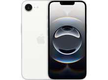 Charger l&#39;image dans la galerie, iPhone blanc avec un seul appareil photo arrière et le logo Apple. L&#39;écran affiche une image floue et en miroir.
