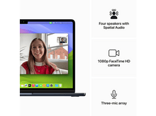 Charger l&#39;image dans la galerie, APPLE MacBook Air 13&quot; (2024) M3 512 GB Minuit (MC8Q4F)
