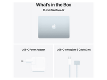 Charger l&#39;image dans la galerie, L&#39;image montre un MacBook Air, un adaptateur secteur USB-C et un câble USB-C vers MagSafe.
