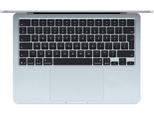 Charger l&#39;image dans la galerie, Vue de dessus d&#39;un clavier et pavé tactile d&#39;ordinateur portable, avec un cadre argenté, sur fond blanc.
