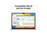APPLE MacBook Air 15" M2 256 GB StarLight QWERTZU (MQKU3SM/A) - 15,3 pouces - 8 GB - M2