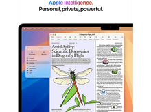 Charger l&#39;image dans la galerie, Un iPad affichant du texte et des images liés au vol des libellules et à l&#39;agilité aérienne, sur fond blanc.
