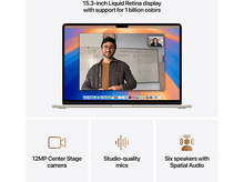 Charger l&#39;image dans la galerie, Écran d&#39;ordinateur portable avec un appel vidéo, avec du texte en dessous.
