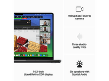 Charger l&#39;image dans la galerie, APPLE MacBook Pro 14&quot; M3 Pro 1 TB Space Black 2023 QWERTZU (MRX43SM/A) - 14,2 pouces - 18 GB - M3 Pro
