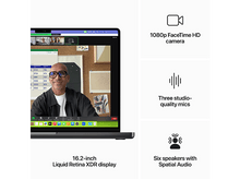 Charger l&#39;image dans la galerie, APPLE MacBook Pro 16&quot; M3 Max 1 TB Space Black QWERTZU (MUW63SM/A) - 16,2 pouces - 48 GB - M3 Max
