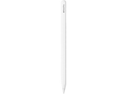 Apple Pencil Pro blanc sur fond noir.