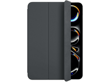 Charger l&#39;image dans la galerie, Une housse de tablette gris foncé, partiellement ouverte, révèle l&#39;écran de la tablette.
