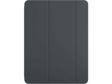 Charger l&#39;image dans la galerie, Une housse de tablette gris foncé avec trois plis verticaux. Le fond est noir.
