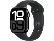 APPLE Watch S10 GPS 42 mm Boîtier Aluminum Jet Black, Bracelet Rubber M/L (MWWF3QF/A)