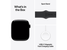 Charger l&#39;image dans la galerie, APPLE Watch S10 GPS 42 mm Boîtier Aluminum Jet Black, Bracelet Rubber M/L (MWWF3QF/A)
