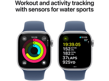 Charger l&#39;image dans la galerie, APPLE Watch S10 GPS 42 mm Boîtier Aluminum Silver, Bracelet Denim Sport M/L (MWWD3QF/A)
