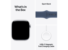 Charger l&#39;image dans la galerie, APPLE Watch S10 GPS 42 mm Boîtier Aluminum Silver, Bracelet Denim Sport M/L (MWWD3QF/A)
