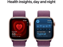 Charger l&#39;image dans la galerie, Deux montres intelligentes affichant des données de santé. Moniteur de fréquence cardiaque et constantes nocturnes.
