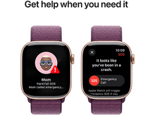Charger l&#39;image dans la galerie, Deux montres connectées affichant les fonctionnalités d&#39;urgence : SOS en cas de chute et Appel d&#39;urgence.
