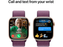 Charger l&#39;image dans la galerie, Deux montres connectées montrent appels et textos. Une montre un appel vidéo, l&#39;autre un SMS.
