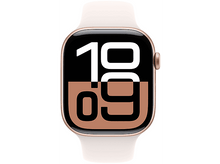 Charger l&#39;image dans la galerie, APPLE Watch S10 GPS 46 mm Boîtier Aluminum Rose Gold, Bracelet Light Blush Sport S/M (MWWV3QF/A)
