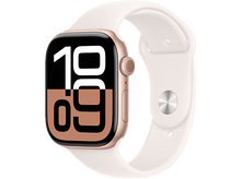 Charger l&#39;image dans la galerie, APPLE Watch S10 GPS 46 mm Boîtier Aluminum Rose Gold, Bracelet Light Blush Sport S/M (MWWV3QF/A)
