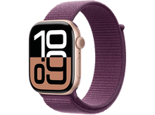 Charger l&#39;image dans la galerie, APPLE Watch S10 GPS 46 mm Boîtier Aluminum Rose Gold, Bracelet Plum Sport Loop (MWXD3QF/A)
