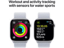 Charger l&#39;image dans la galerie, APPLE Watch S10 GPS 46 mm Boîtier Aluminum Silver, Bracelet Blue Cloud Sport Loop (MWWP3QF/A) Smartwatch Silver
